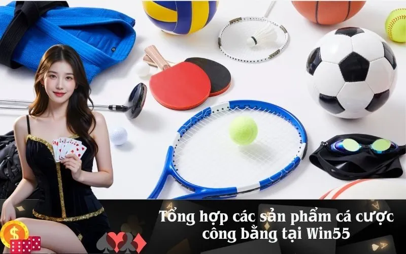 Tổng hợp các sản phẩm cá cược công bằng tại Win55