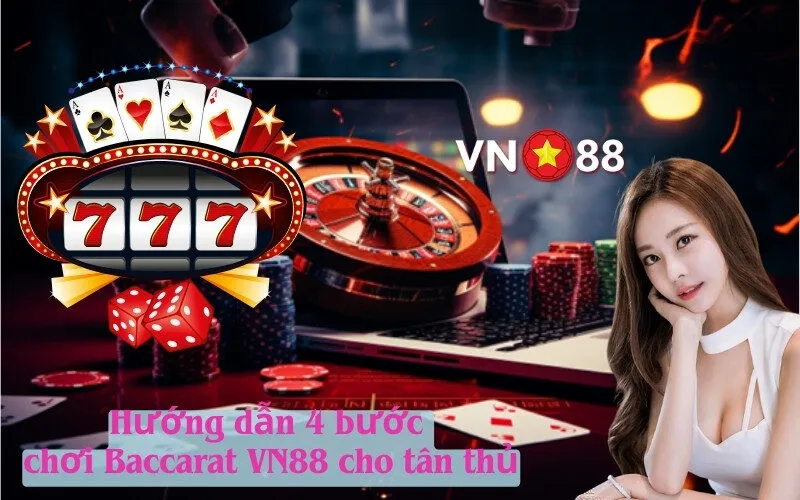 Hướng dẫn 4 bước 
chơi Baccarat VN88 cho tân thủ